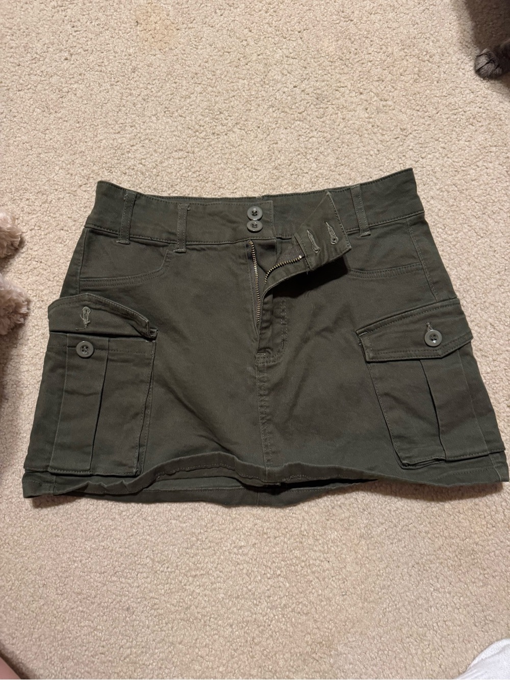 SHEIN Army Green Cargo Mini Skirt